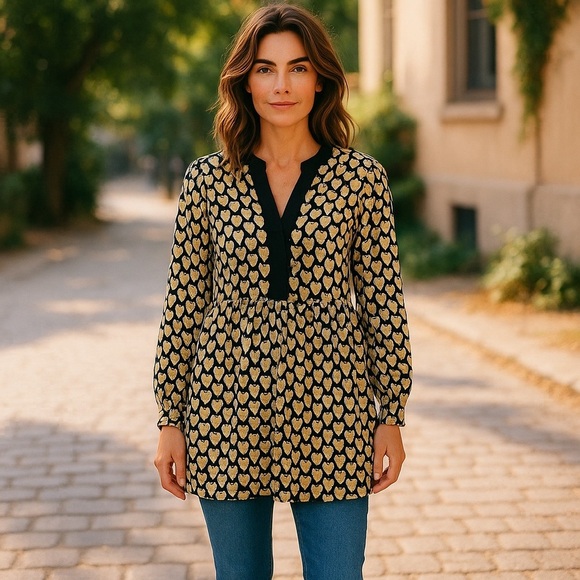 FARHI BOUSE, TUNIC/PEPLUM STYLE Size S - Picture 1 of 6